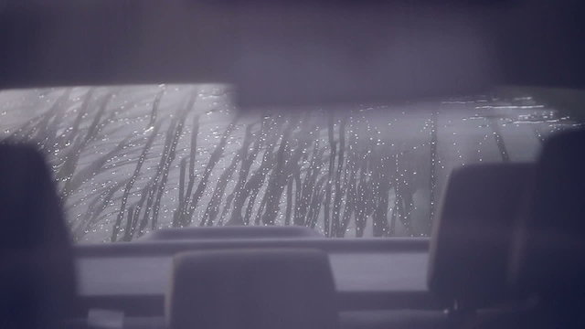 Carwash white car washes slow motion