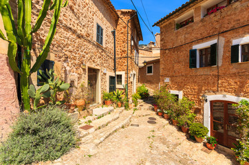 Fototapeta na wymiar Buildings in famous Fornalutx village, Majorca island, Spain
