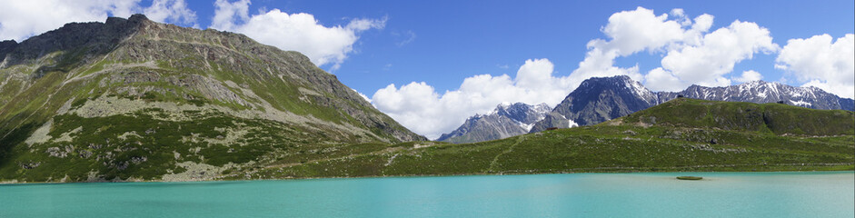 Fototapeta na wymiar Alpensee Panorama