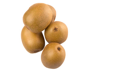 Kiwi fruit over white background