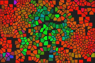 Color chaotic mosaic C. Glamour pattern.