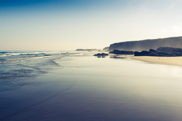 Obraz premium Las Catedrales beach in Galicia, Spain. Paradise beach in Ribade