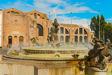 Obraz premium Piazza della Repubblica in Rome, Italy