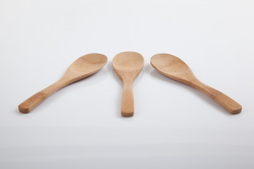 Three wooden spoons