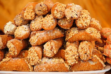 White chocolate cannoli.