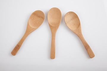 Three wooden spoons