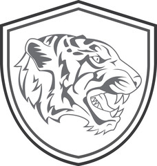Tiger Head Mascot Tattoo