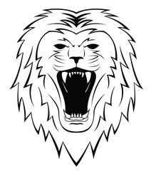 Fototapeta na wymiar Lion Head Tattoo Illustration