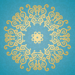 Decorative elements. Blue background.