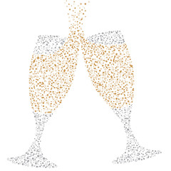 Champagne Glasses of bubbles