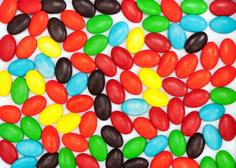 Multicolored candies for use as background.