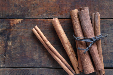 Dry Cinnamon On Wood