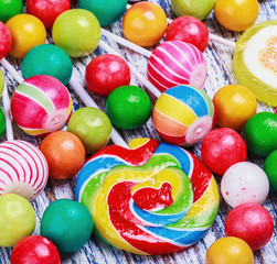Fototapeta na wymiar lollipops and candy