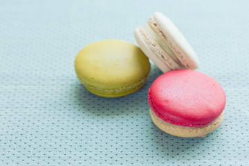 colorful macaron sweet tasty dessert