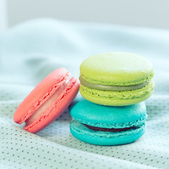 colorful macaron sweet tasty dessert