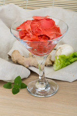 Marinated ginger