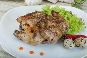 Quail grilled