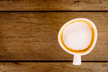 Latte coffee cup