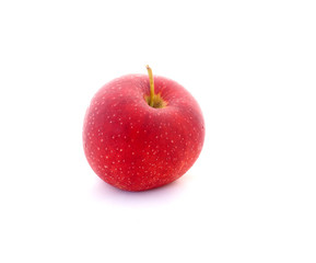 Fresh red apple on a white background