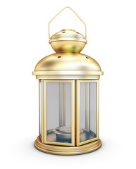 Gold decorative lantern in the old style