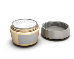 Open container with cream