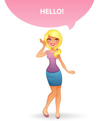 Beautiful and young woman