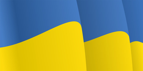 Background with waving Ukrainian Flag. Vector