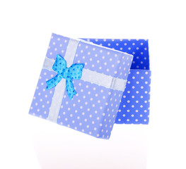 Gift box with bow isolated on white background