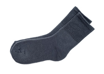 gray socks on a white background