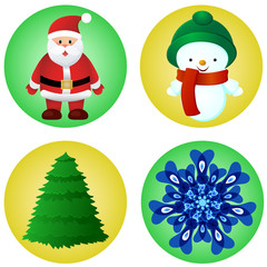 Christmas elements vector set