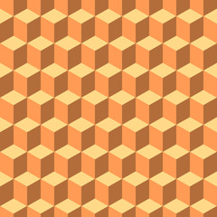 Cute cube vector seamless background