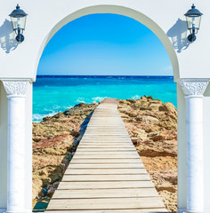 Obrazy na Plexi  widok na morze z molo