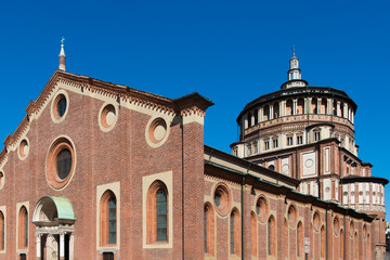 Fototapeta premium Church of Santa Maria delle Grazie, Milan, Italy