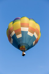 Hot air balloon with blue sky background