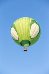 Hot air balloon with blue sky background