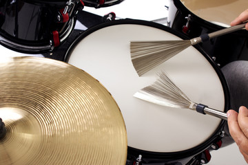 The drummer in action