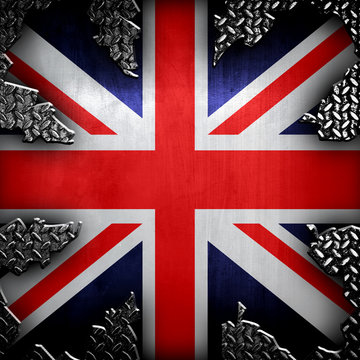 Crack Metal Of British Flag