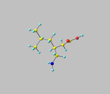 Pregabalin molecule isolated on grey