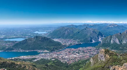 Foto auf Glas city of lecco from mountain © michelangeloop