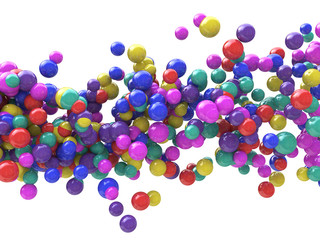 Abstract Particles Background - Wave of Colored balls