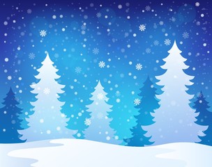 Winter theme landscape 1