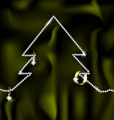 Fototapeta premium jewelry and Christmas tree