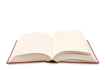 Open book isolated on white background