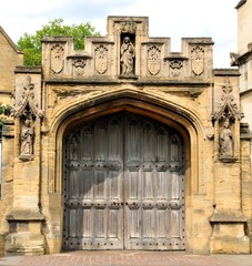 Medieval gate in Oxford, Oxfordshire, England