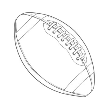 American Football Ball isolated on a white background
