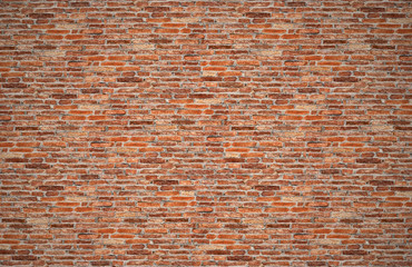 old red brick wall, brown grungy rusty for texture, background