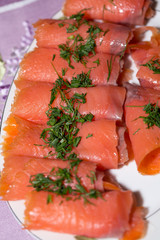 smoked salmon with dill