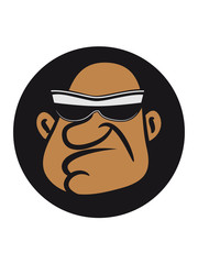 Gangster sonnenbrille glatze Bandit
