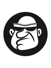 Gangster sonnenbrille glatze Bandit