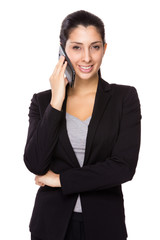 Businesswoman talk to mobile phone